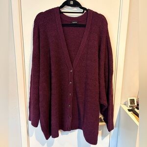 Torrid Women's Deep Burgundy Cardigan - size 6